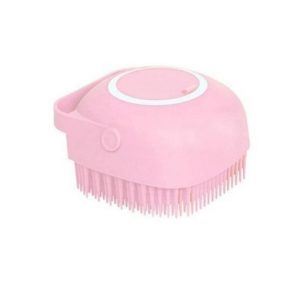 لیف حمام مخصوص حیوانات مخزن دار برند Silicone رنگ صورتی