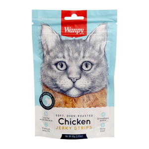 تشویقی گربه ونپی با طعم مرغ مدل Chicken Jerky Strips وزن 80 گرم