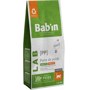 غذای خشک مخصوص گربه رژیمی با طعم مرغ برند بابین وزن 1.5 کیلوگرمی babin chat perte de poids