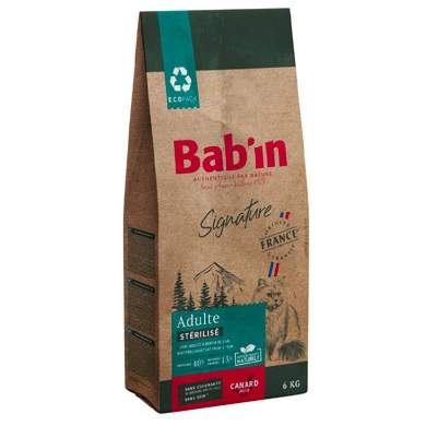 غذای خشک مخصوص گربه عقیم شده با طعم اردک برند بابین وزن 1.5 کیلوگرمی babin signature chat adult sterlised canard غذای خشک مخصوص گربه عقیم شده با طعم اردک برند بابین وزن 1.5 کیلوگرمی babin signature chat adult sterlised canard