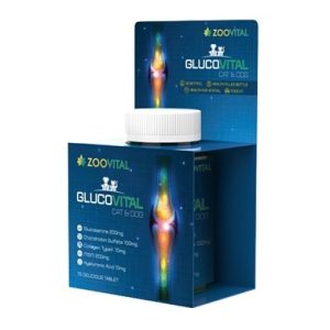 قرص مکمل گلوکزآمین سگ و گربه بسته 75 عددی وزن 200 گرم Zoovital Glucovital