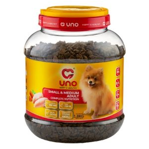غذای خشک سگ بالغ نژاد کوچک و متوسط با طعم مرغ برند اونو UNO وزن 2 کيلوگرم