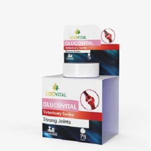 قرص مکمل گلوکزآمين سگ نژاد بزرگ بسته 75 عددی وزن 200 گرم Zoovital Glucovital max