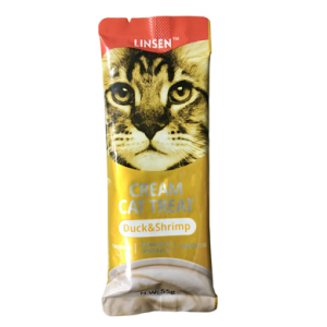 بستنی گربه يو اس پت طعم اردک و میگو 55گرم US PET DUCK ; SHRIMP