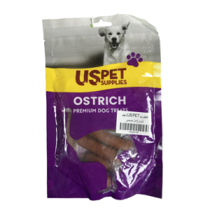 تشويقی برند US PET با طعم شتر مرغ مدل دورپیچ